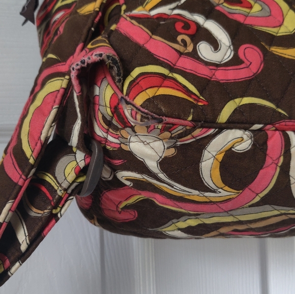 Vera Bradley Backpack Pucinni Floral Paisley Pattern Brown, Pink, and Green - Picture 12 of 12